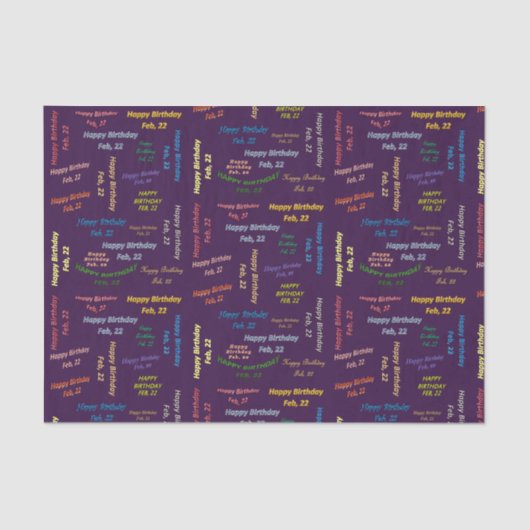 Februari, 22 het Weefseldocument van de Dag Tissuepapier (Voorkant)