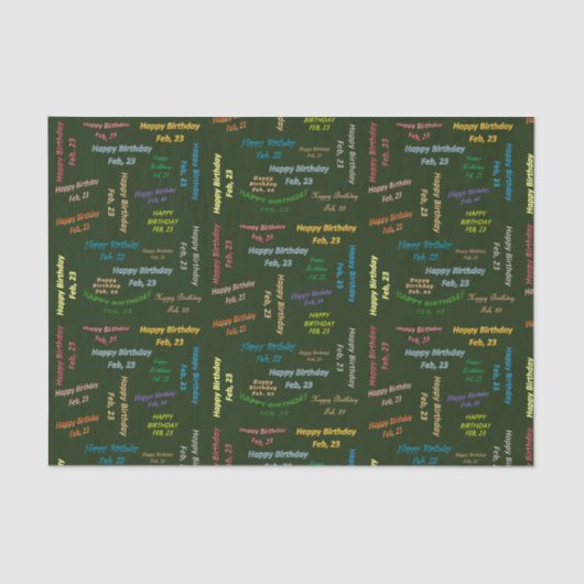 Februari, 23 Weefselpapier Tissuepapier (Voorkant)