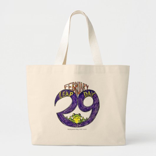FEBRUARI 29 LEAP DAG GROTE TOTE BAG (Voorkant)