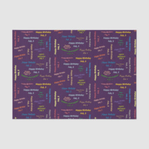 Februari, 5 het Weefselpapier van de Dag Tissuepapier