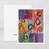 Februari Abstract met Stencil Flat Note Kaart Notitiekaartje (Voorkant / Achterkant)