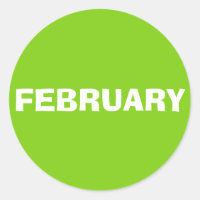 Februari Ad Lib Yellow Green Sticker van Janz
