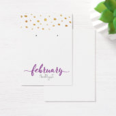 Februari Amethyst Birthstone Earring Card Visitekaartje (Bureau)