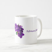 Februari: Amethyst Violet Gepersonaliseerd Mug Koffiemok (Voorkant rechts)