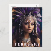 *~* FEBRUARI AP53 Hoofdadres Boho AMETHIST Briefkaart (Voorkant / Achterkant)