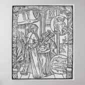 Februari, binnenplaats, Aquarius Poster (Voorkant)