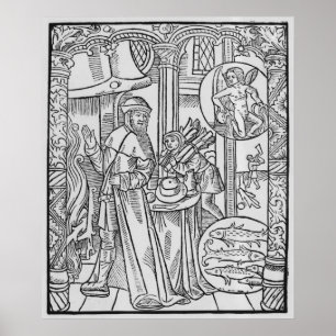 Februari, binnenplaats, Aquarius Poster