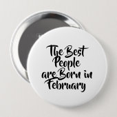 "Februari" Birthday Button (Voorkant /achterkant)