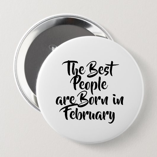 "Februari" Birthday Button (Voorkant /achterkant)