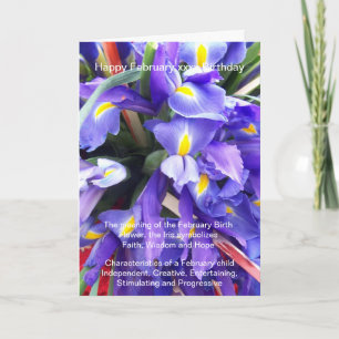 Februari Birthday Kaart