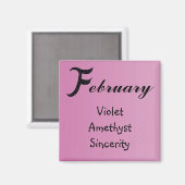 Februari Birthday Magneet (Voorkant / Achterkant)