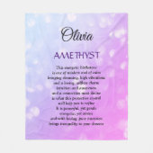 Februari Birthstone Amethist ontwerp Fleece Deken (Voorkant)