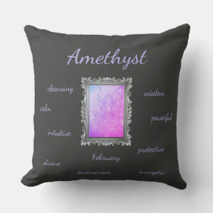 Februari Birthstone Amethyst Fairy Kussen