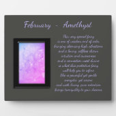 Februari Birthstone Amethyst Fotoplaat (Voorkant)