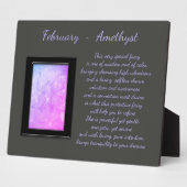 Februari Birthstone Amethyst Fotoplaat (Zijkant)