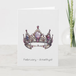 Februari Birthstone Amethyst Happy Birthday Kaart