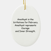Februari Birthstone Angel Black Keramisch Ornament (Achterkant)
