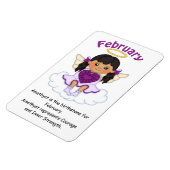 Februari Birthstone Angel Black Premium Magnet Magneet (Linkerzijde)