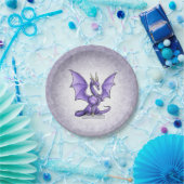 Februari Birthstone Dragon - Amethyst Papieren Bordje (Feest)