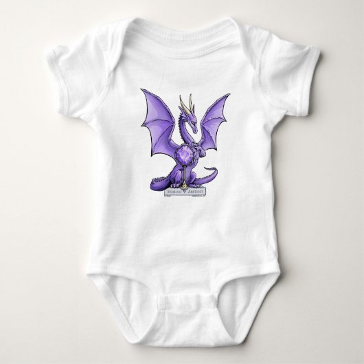 Februari Birthstone Dragon - Amethyst Romper (Voorkant)