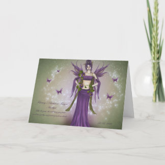 Februari Birthstone Fairy Kaart