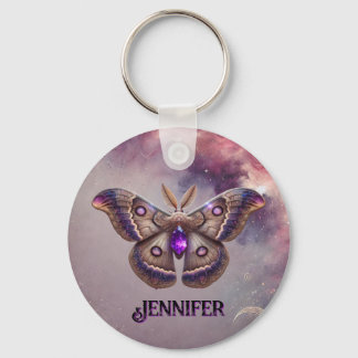 Februari Birthstone Sleutelhanger Amethyst Moth De