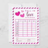 Februari Bunco Verliefd raken dubbelzijdige scorek Kaart (Voorkant)