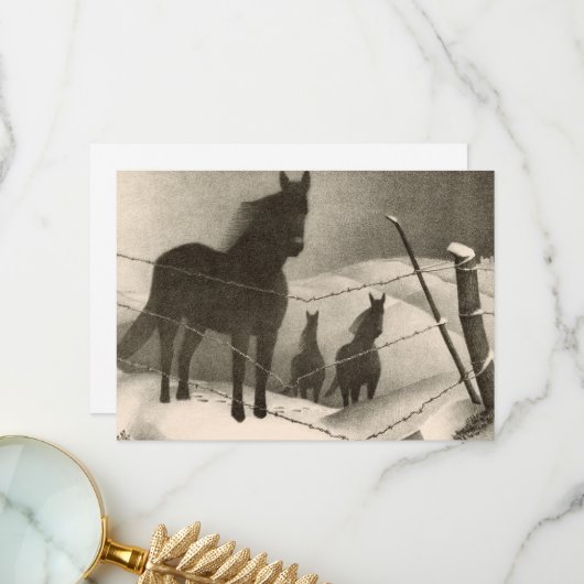 Februari door Grant Wood Bedankkaart (Voorkant / Achterkant in situ)