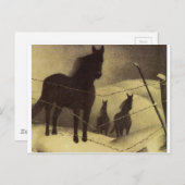 Februari door Grant Wood Briefkaart (Voorkant / Achterkant)