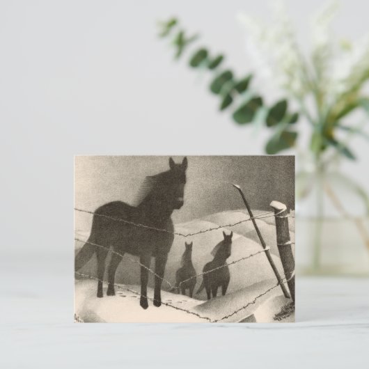 Februari door Grant Wood Feestdagenkaart (Staand voorkant)