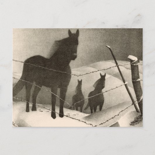 Februari door Grant Wood Feestdagenkaart (Voorkant)