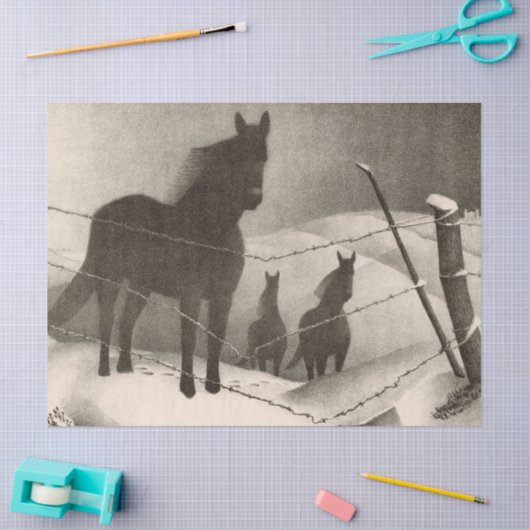 Februari door Grant Wood Tissuepapier (Craft)