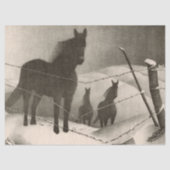 Februari door Grant Wood Tissuepapier (Voorkant)