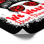 Februari Draag we Red Heart Disease Awareness Mess Poster (Hoek)