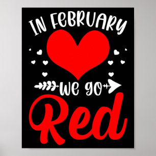 Februari gaan we naar Red Heart Disease Awareness Poster