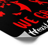 Februari gaan we Red American Heart Disease Awaren Poster (Hoek)