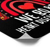 Februari gaan we Red Heart Disease Awareness Red R Poster (Hoek)