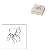 Februari Geboorte Bloem Iris Rubberstempel (Gestempeld)