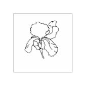 Februari Geboorte Bloem Iris Rubberstempel (Afrduk)