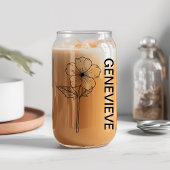 Februari Geboorte Bloem Primrose met aangepaste na Blikvorm Glas