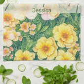 Februari Geboorte Bloem Primroses Theedoek (Gevouwen)