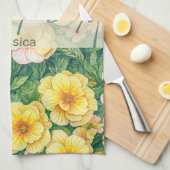 Februari Geboorte Bloem Primroses Theedoek (Quarter Fold)