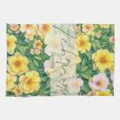 Februari Geboorte Bloem Primroses Theedoek (Horizontaal)