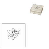 Februari Geboorte Bloem Violet Rubberstempel (Gestempeld)