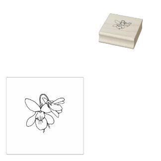 Februari Geboorte Bloem Violet Rubberstempel