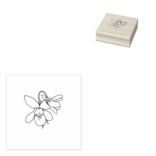 Februari Geboorte Bloem Violet Rubberstempel (Gestempeld)