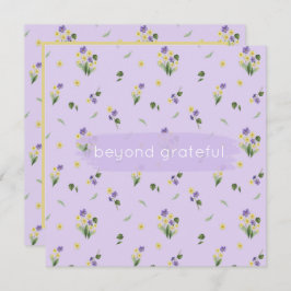 Februari Geboorte Bloemen Primrose Violet Grateful Bedankkaart