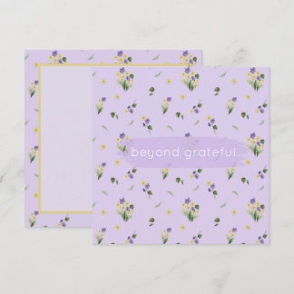 Februari Geboorte Bloemen Primrose Violet Grateful Bedankkaart
