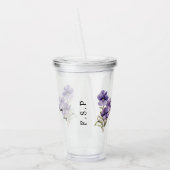 Februari Geboorte Maand Bloem Violet gepersonalise Acryl Drinkbeker (Links)