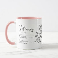 Februari Geboorte Maand Bloem Violet Minimalist